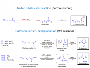 Barton reaction and HLF reaction