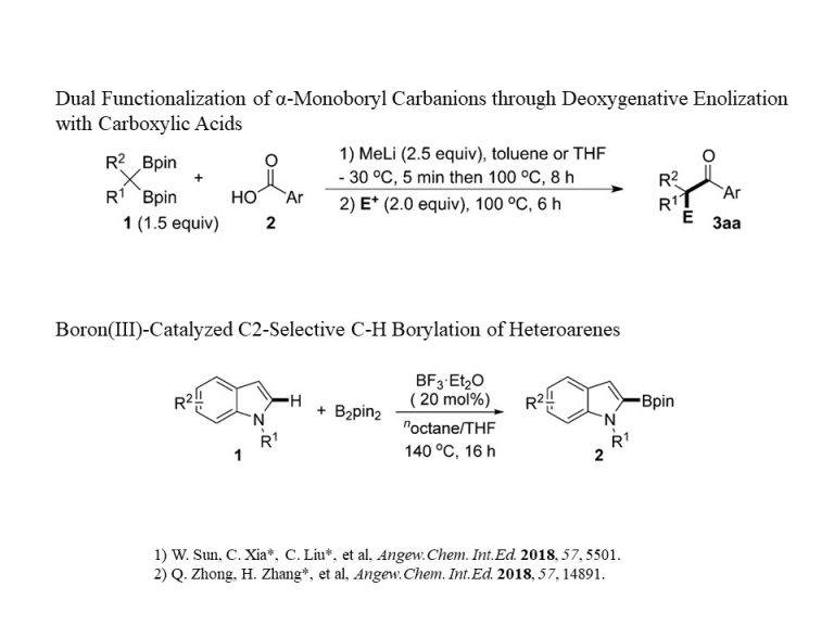 Two Mechanism Of Boron-containing Reactions – Huang Group